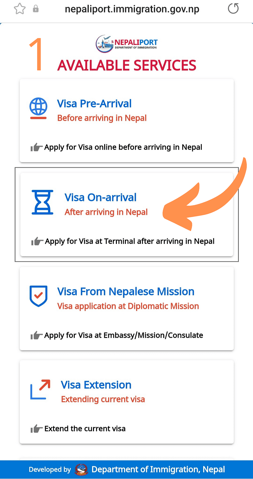 онлайн виза Непал